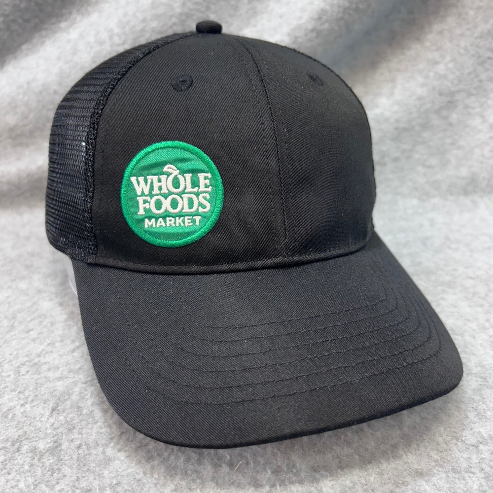 Whole Foods Market Fayetteville Unisex Black Trucker Hat Snapback Mesh OSFM